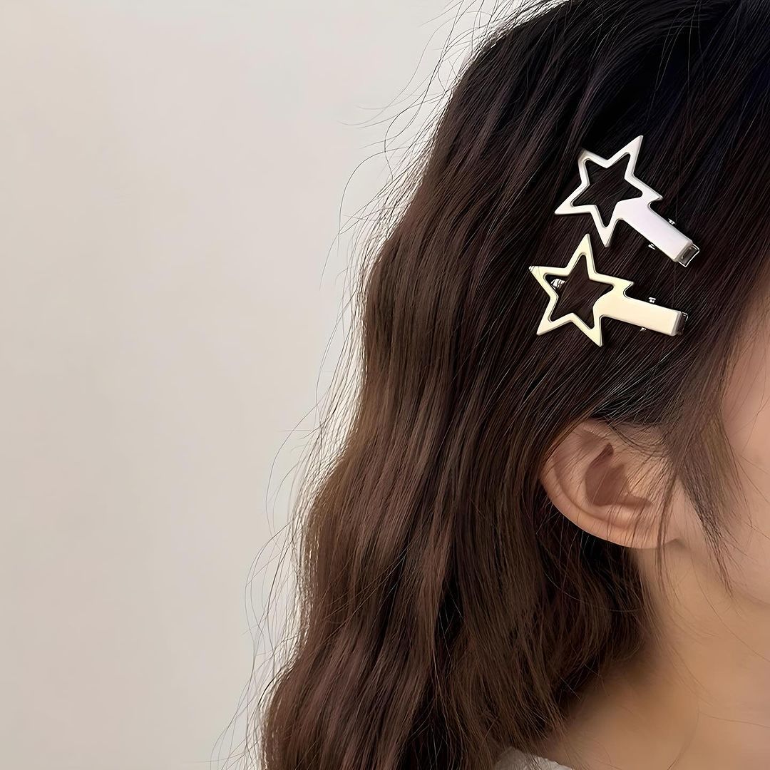2-Piece Star Clip Buckle Y2K Star Style