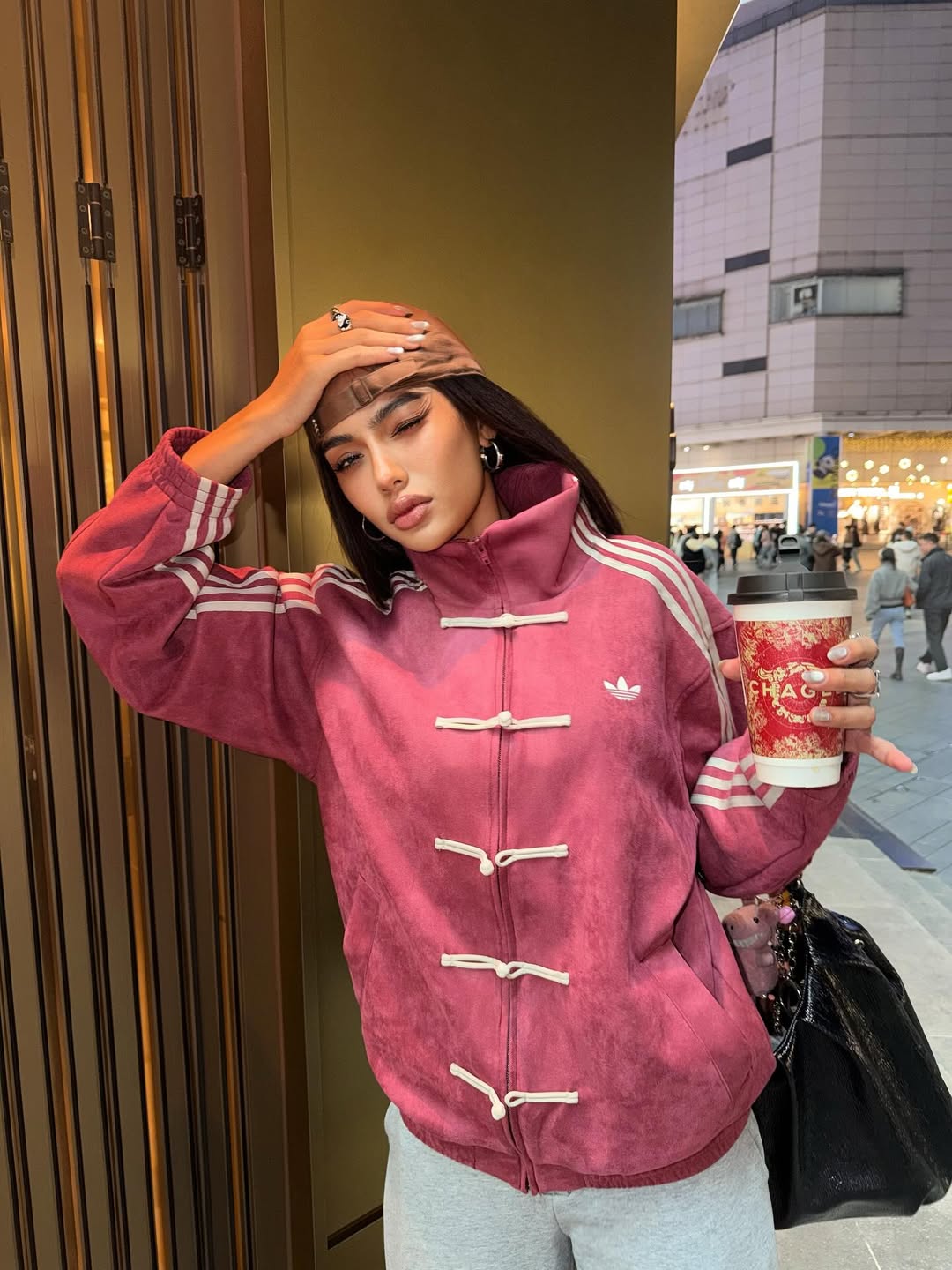 Red Suede Tang-Style Jacket