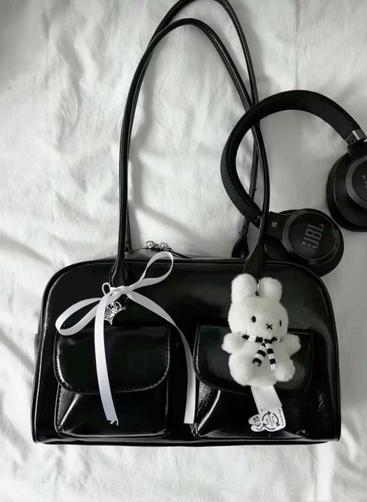 Ribbon bow new Boston shoulder bag