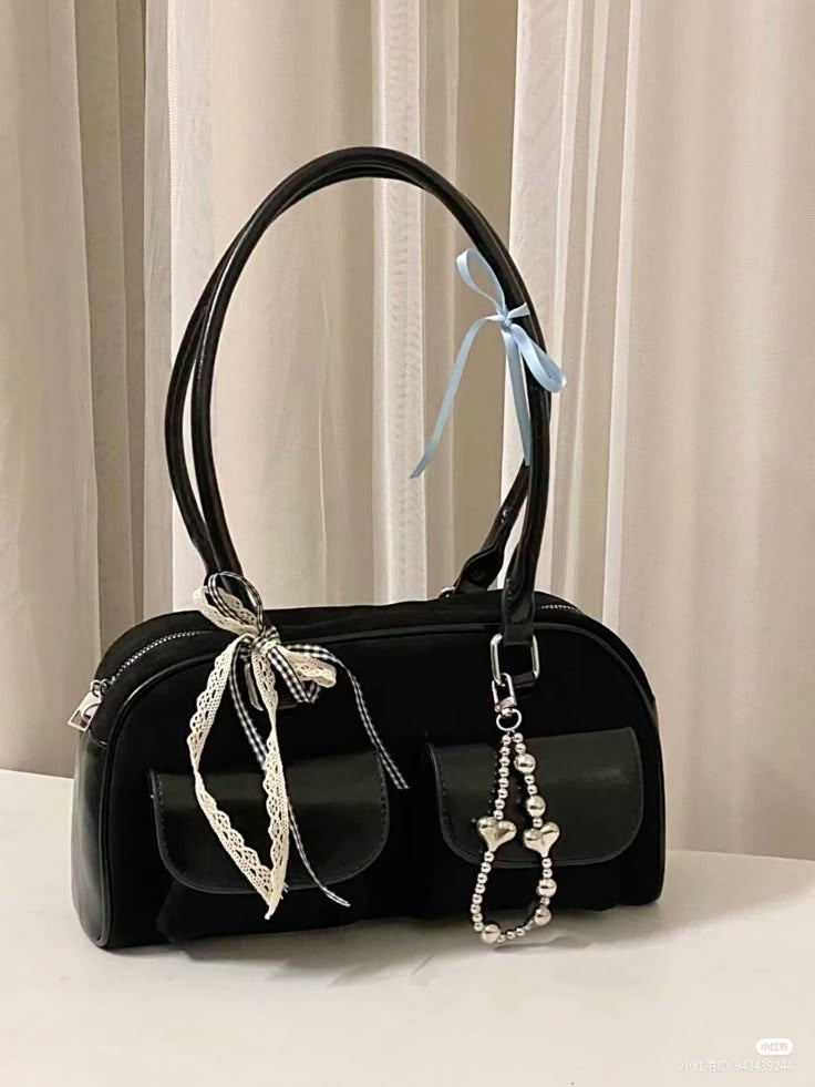 Ribbon bow new Boston shoulder bag