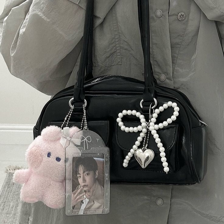 Ribbon bow new Boston shoulder bag