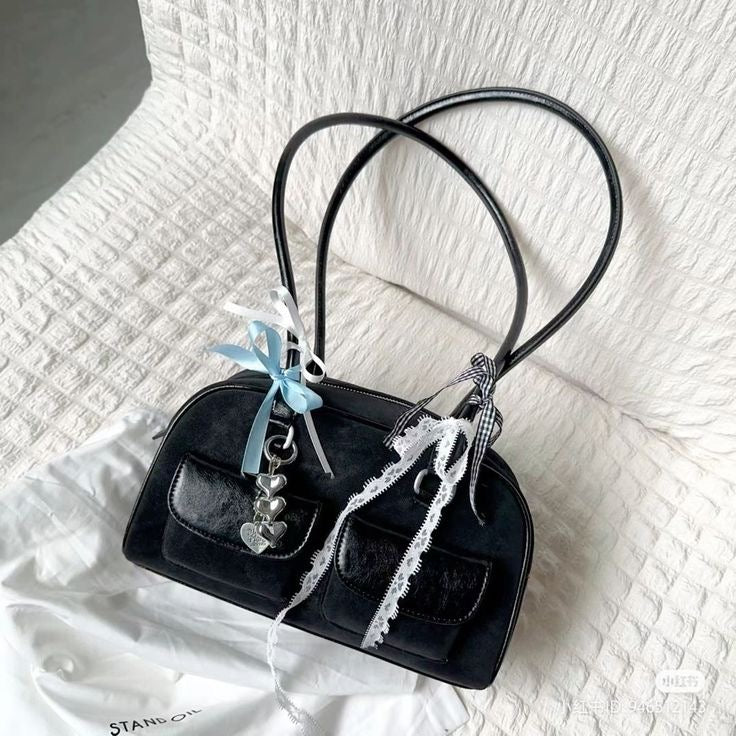 Ribbon bow new Boston shoulder bag