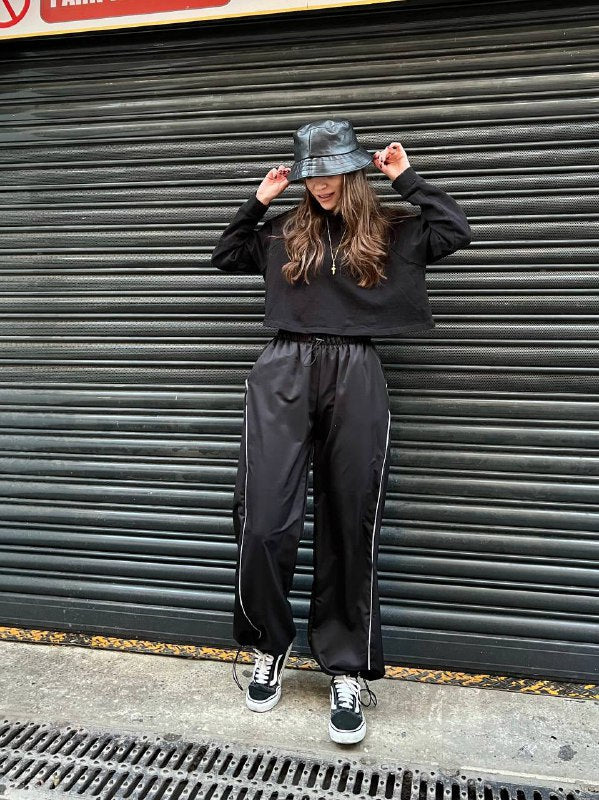 Black Y2k Vintage Streetwear Baggy Sweatpants