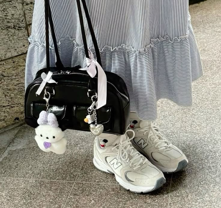 Ribbon bow new Boston shoulder bag