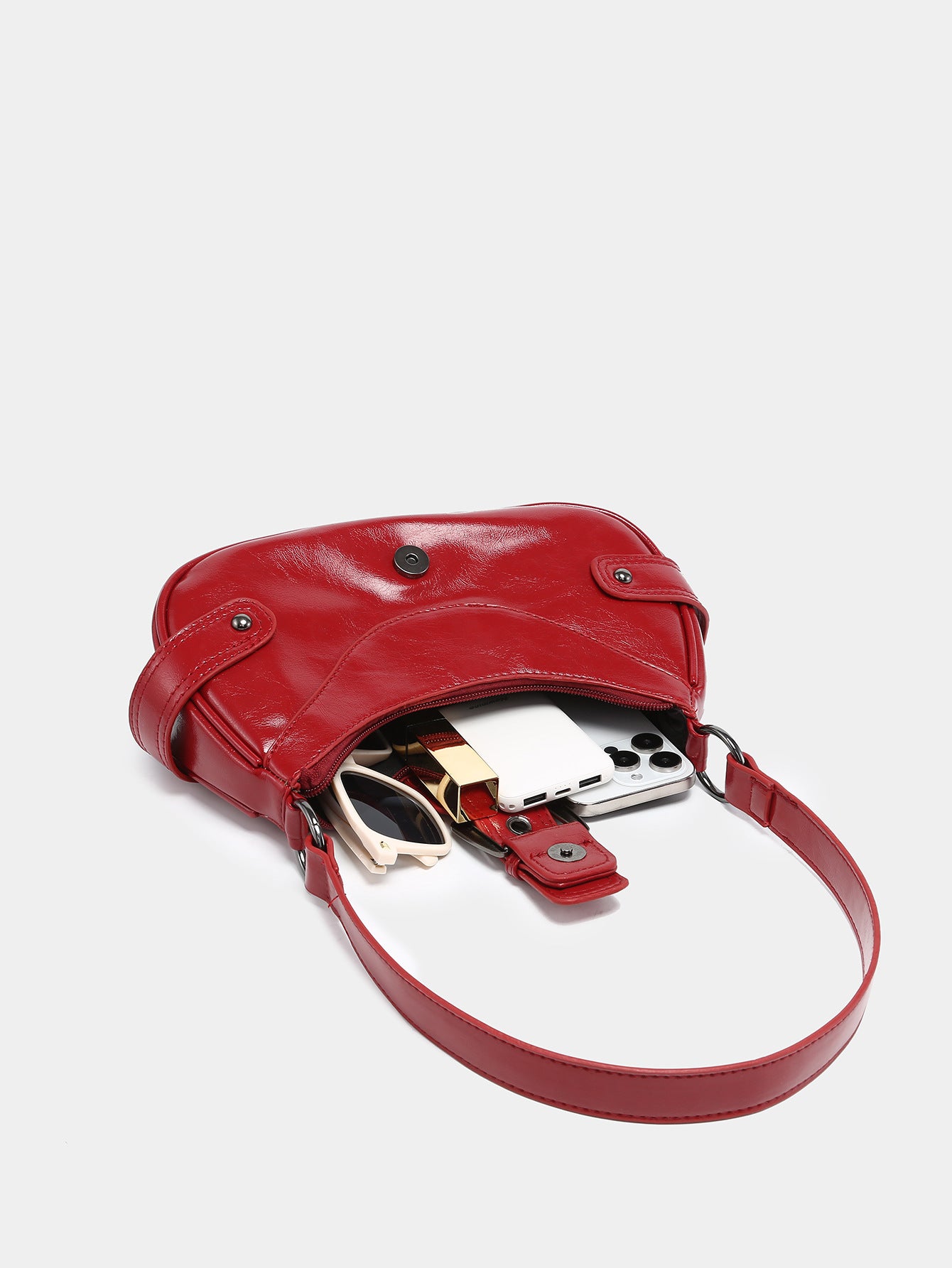 Cross-border Vintage Buckle Shoulder Bag
