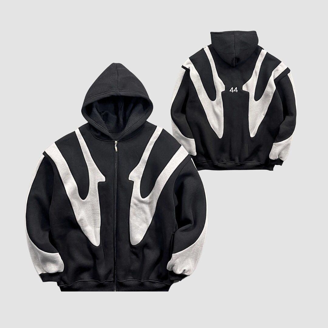 Black Wave Graphic Hoodie