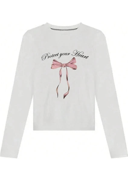 Black Protect Your Heart Crop