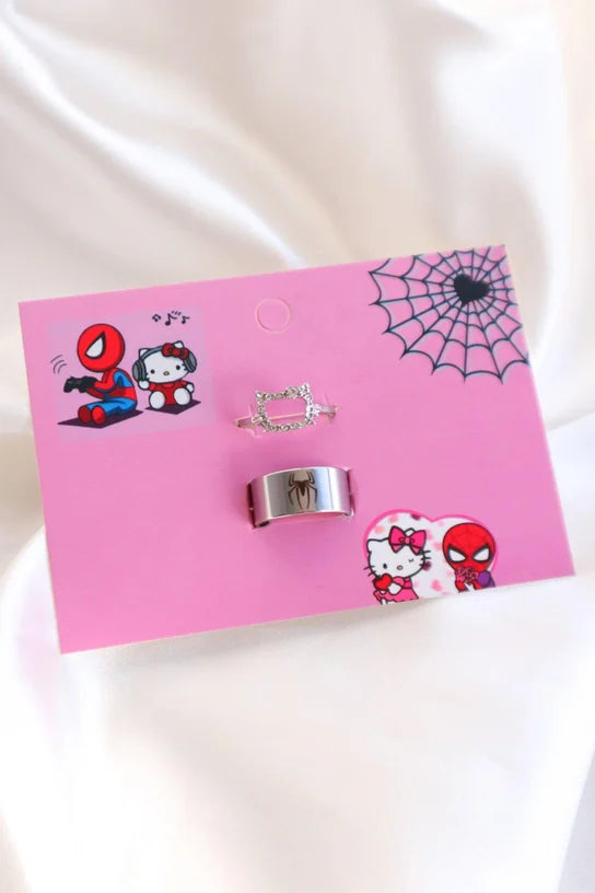 Kitty & Spider Double Ring