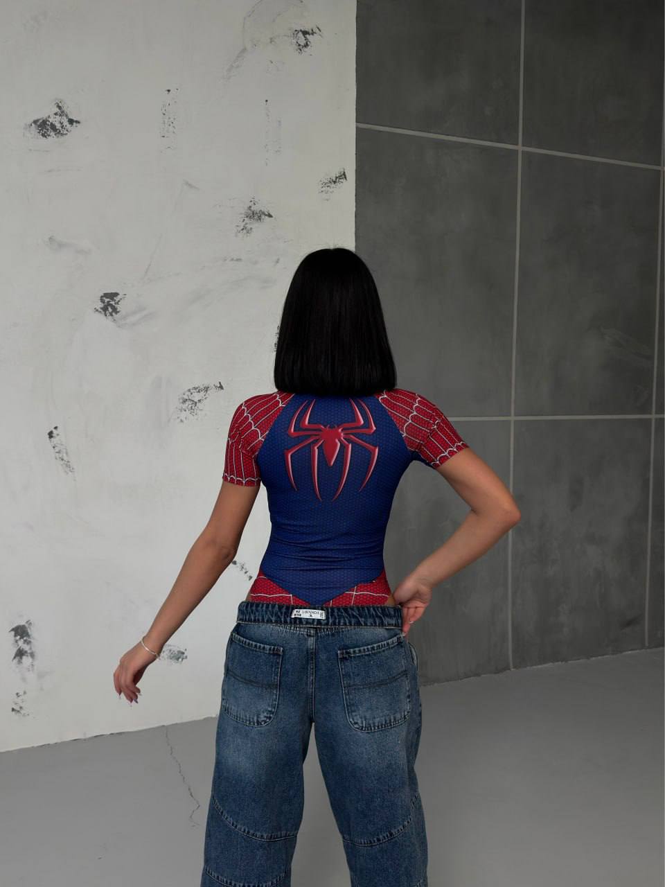 Red Spider Snapback Bodysuit
