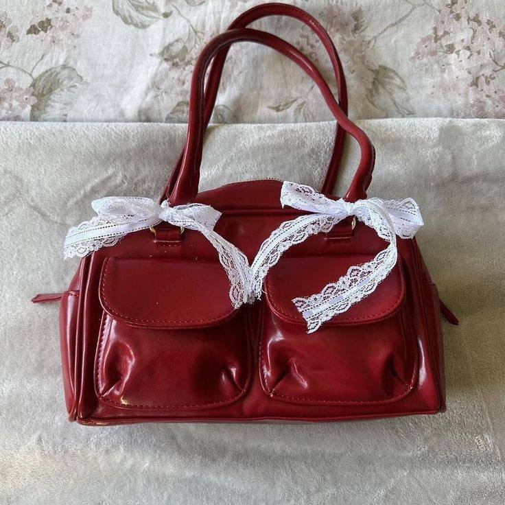 Ribbon bow new Boston shoulder bag
