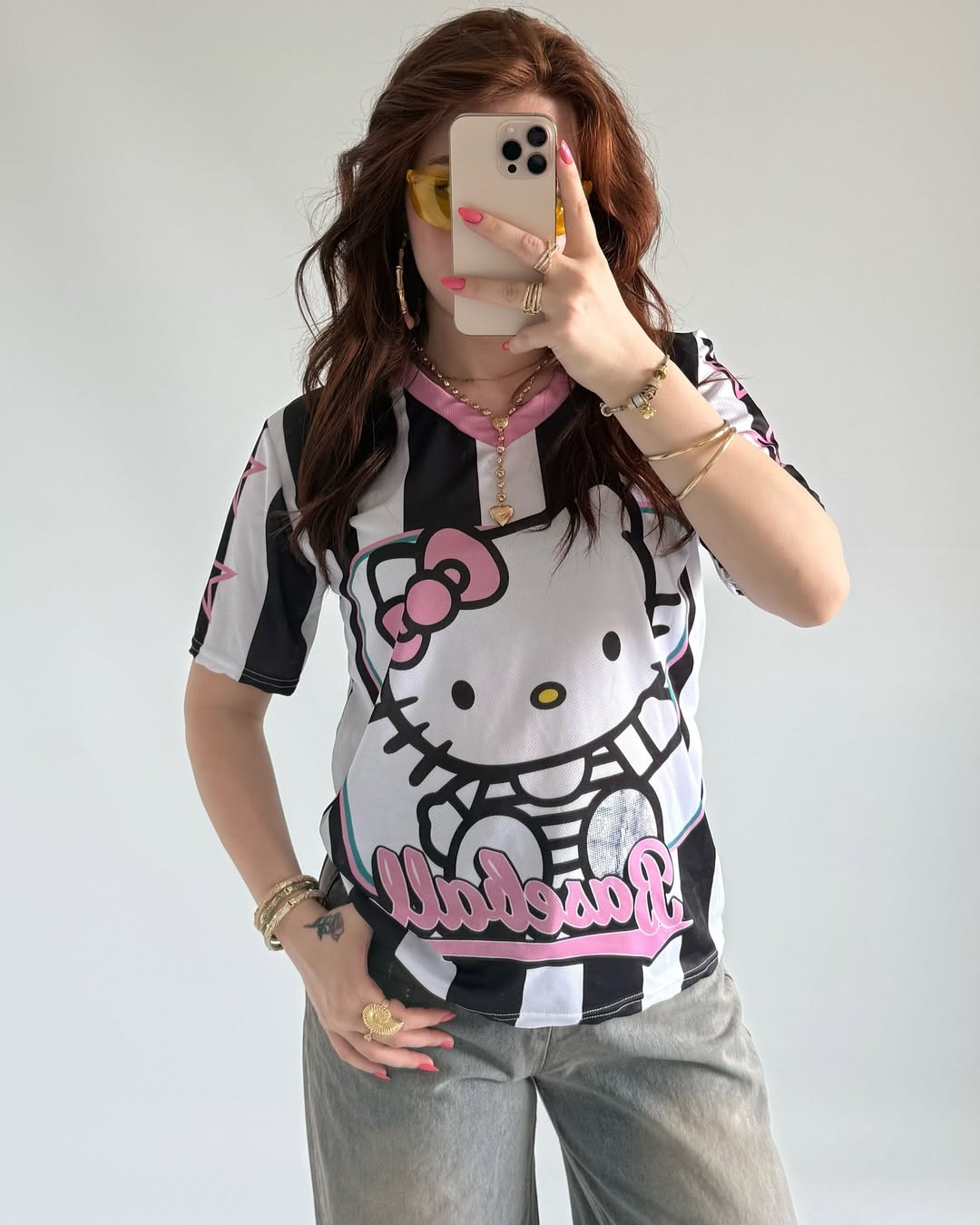 Hello Kitty Baseball Black & White Jersey