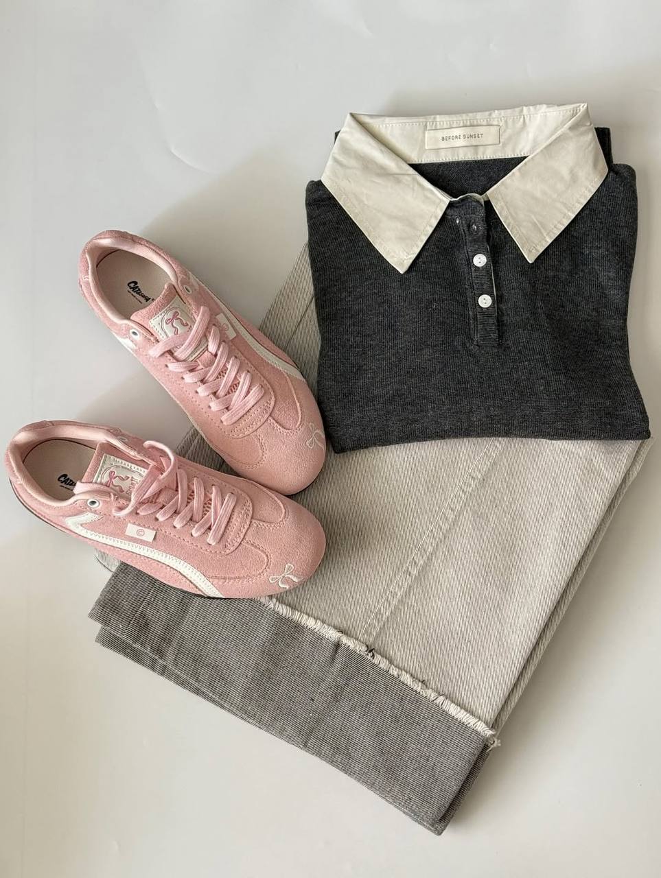 Hot dopamine retro pink shoes for women spring and summer new sneakers sports shoes