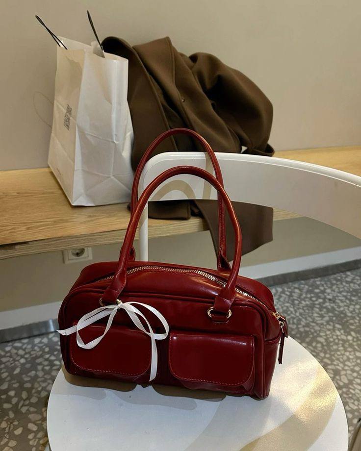 Ribbon bow new Boston shoulder bag