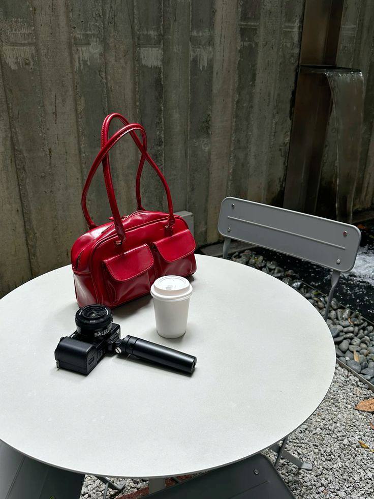 Ribbon bow new Boston shoulder bag