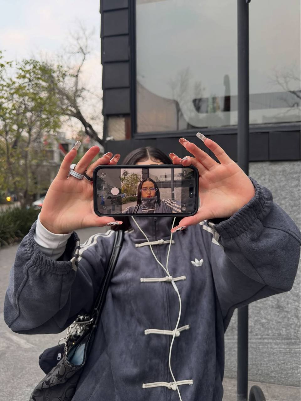 Smoky gray Suede Tang-Style Jacket