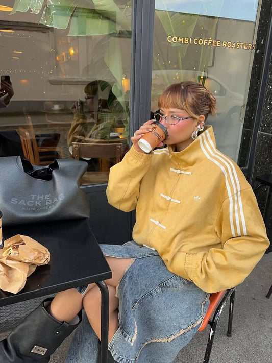 Yellow Suede Tang-Style Jacket