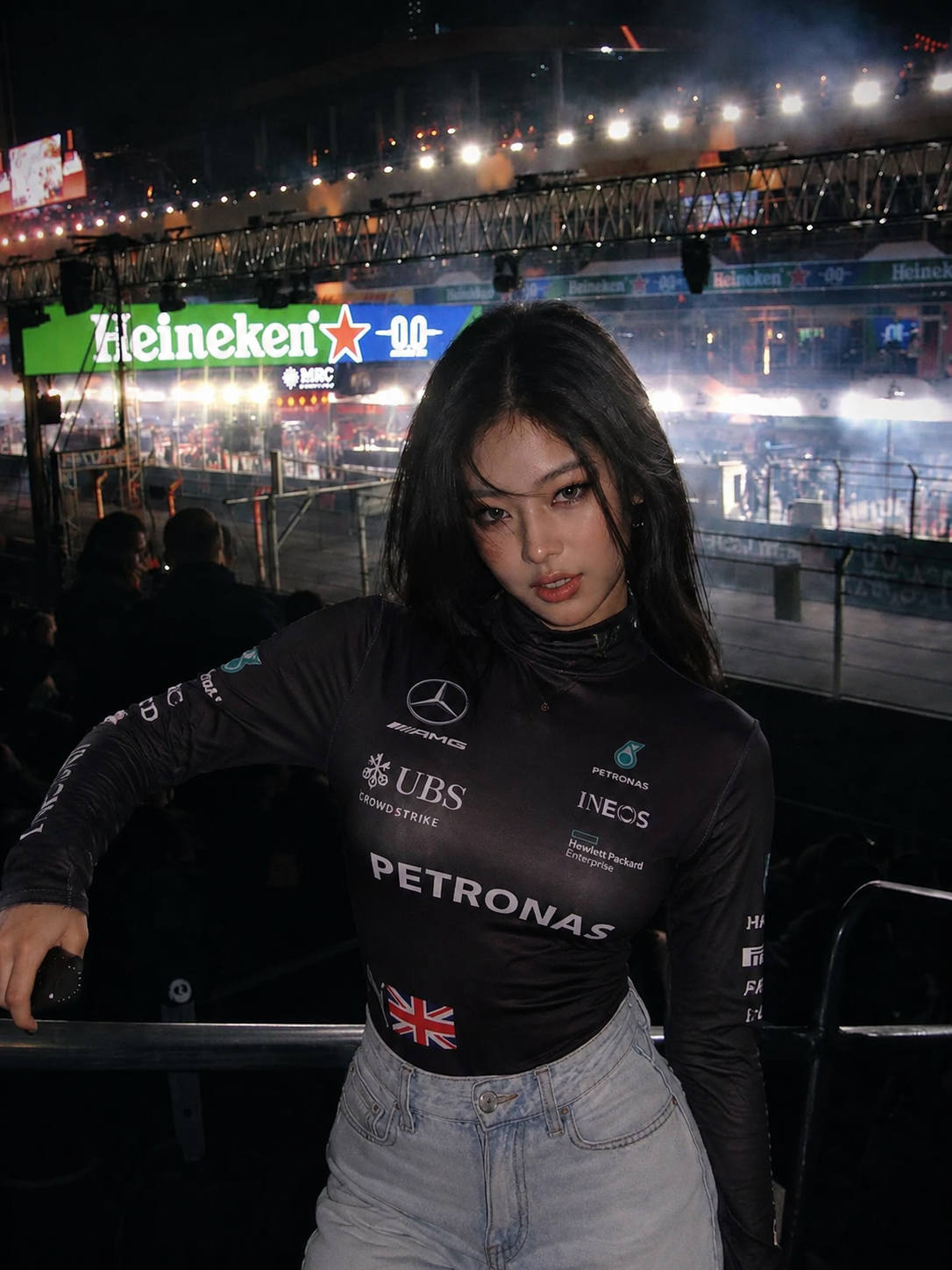 High Collar Mercedes Bodysuit