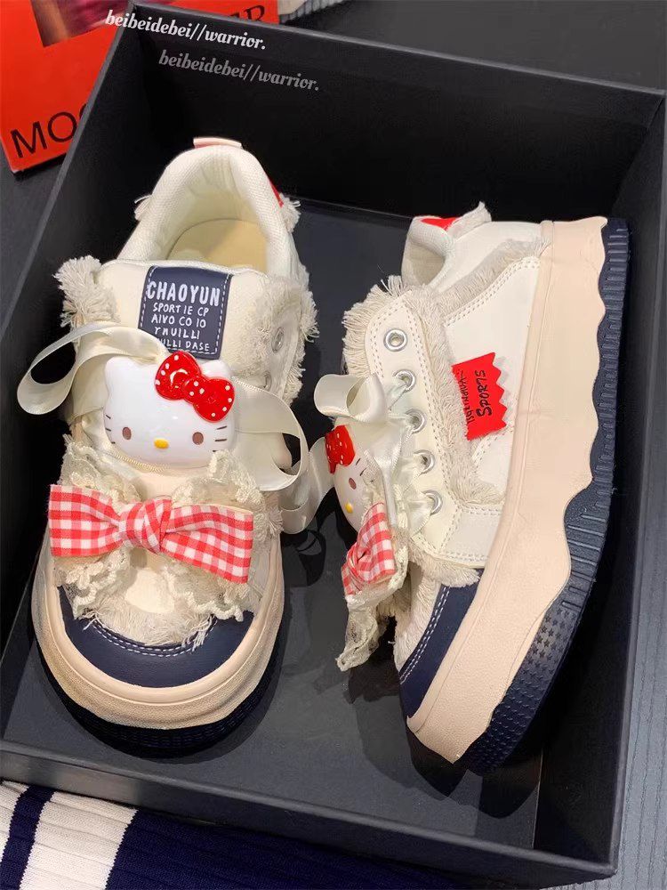 Original cute kitty bread shoes niche shoe women 2024 autumn