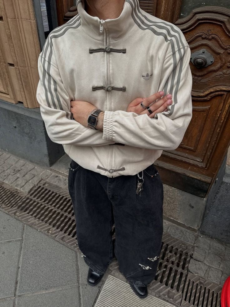 Off-White Suede Tang-Style Jacket