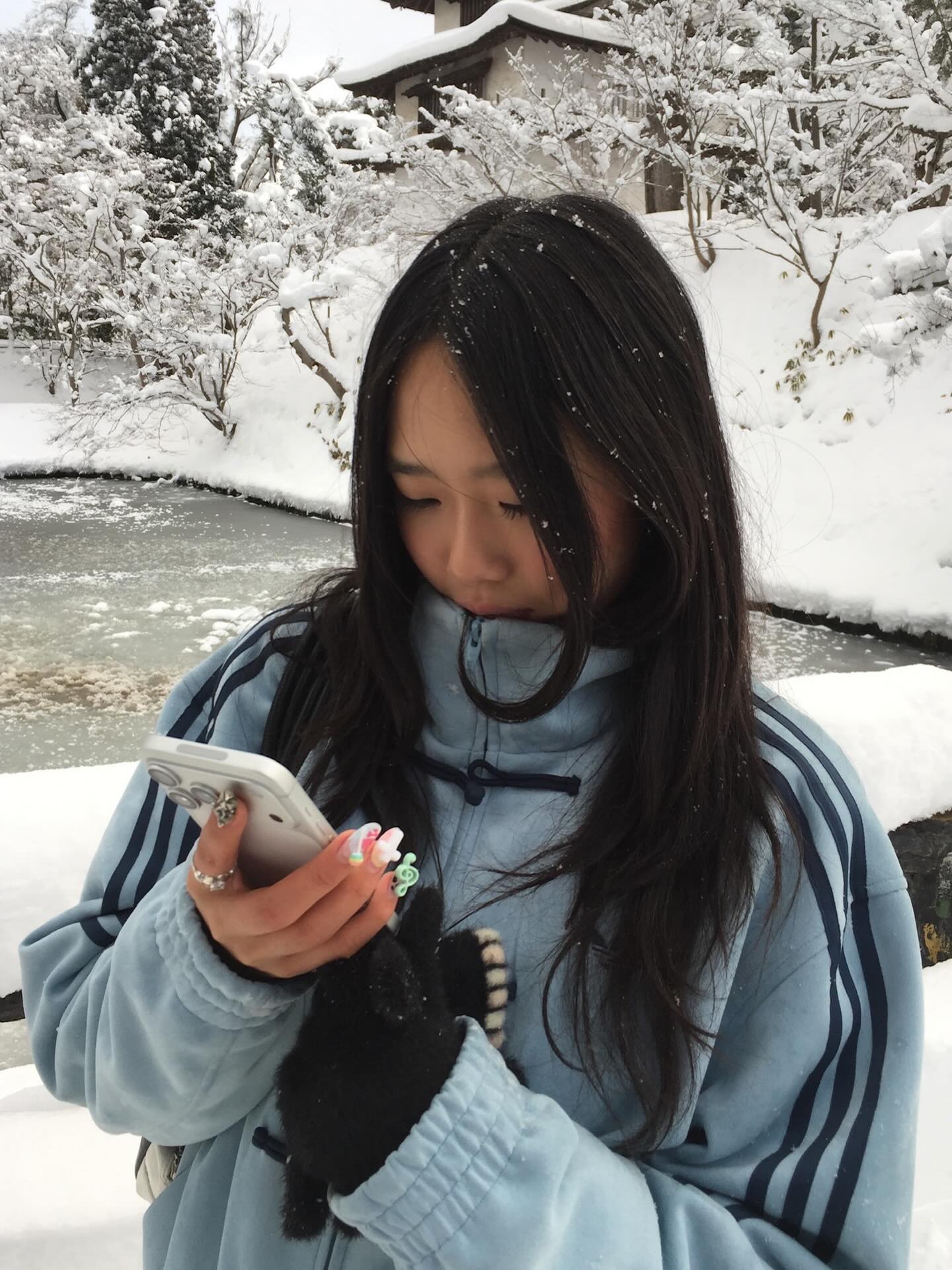 Baby blue Suede Tang-Style Jacket