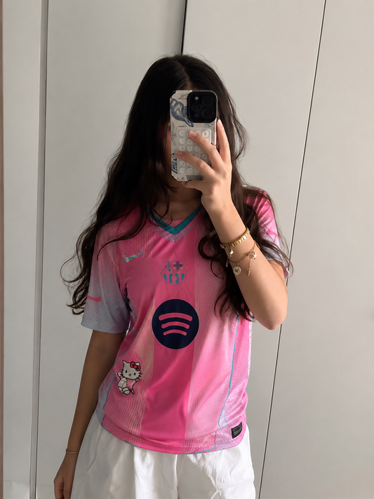 FC Barcelona Pink Special Edition Jersey – Hello Kitty Style