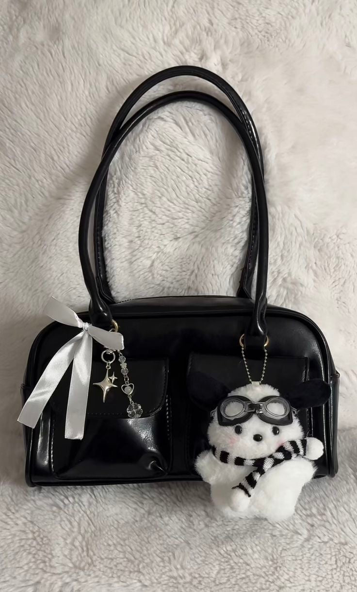 Ribbon bow new Boston shoulder bag