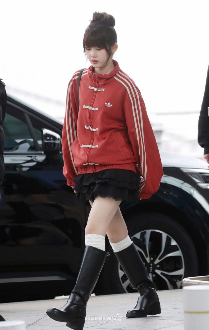 Red Suede Tang-Style Jacket