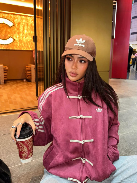 Red Suede Tang-Style Jacket