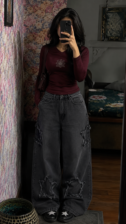 Smoked Star Straight Fit Trousers