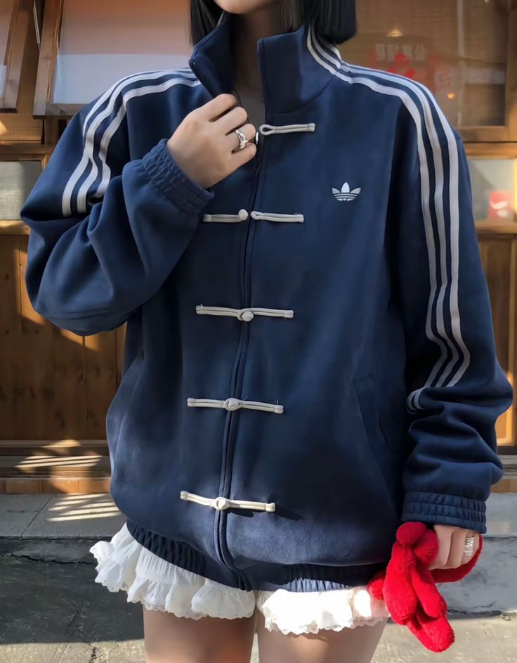 Navy Suede Tang-Style Jacket