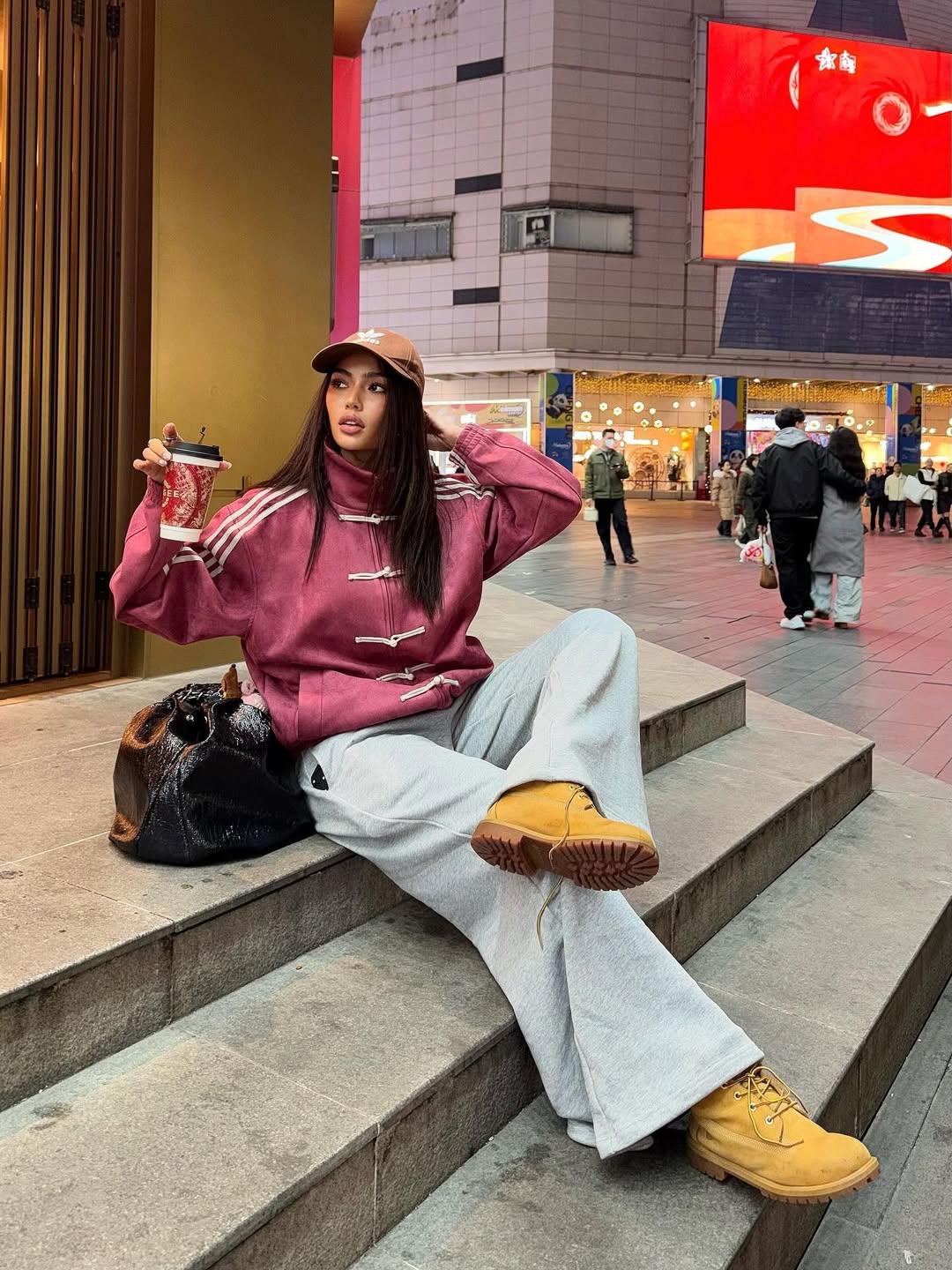 Red Suede Tang-Style Jacket