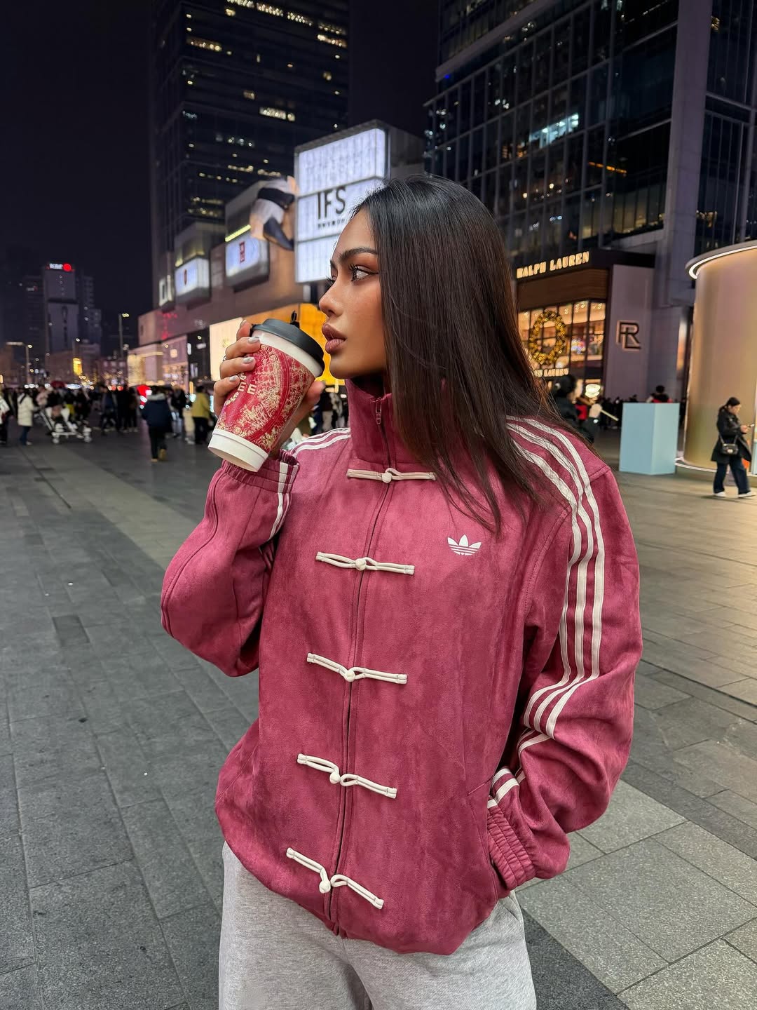 Red Suede Tang-Style Jacket