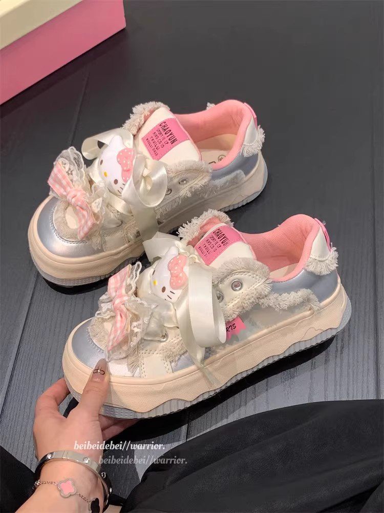 Original cute kitty bread shoes niche shoe women 2024 autumn