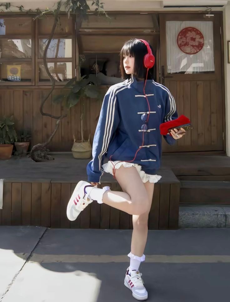 Navy Suede Tang-Style Jacket