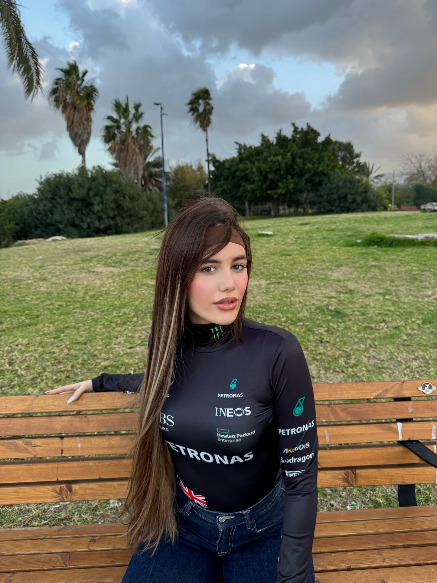 High Collar Mercedes Bodysuit