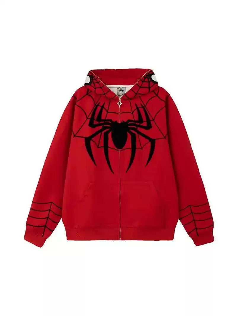 RED Y2k Spider Hoodie