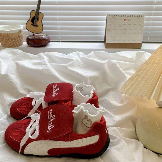 Lace-up platform shoes