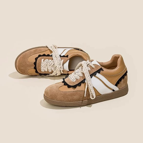 Lace edge inner height-enhancing Dexun shoes