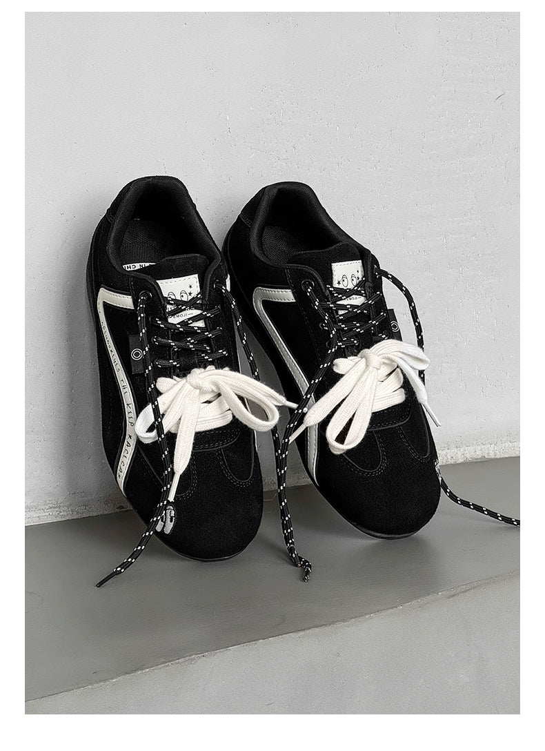 Cat and Sofa Fried Cat Black Thin-soled Racing Shoes