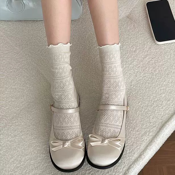 Beige retro French shallow-mouth thick-heeled sandals for women shoes