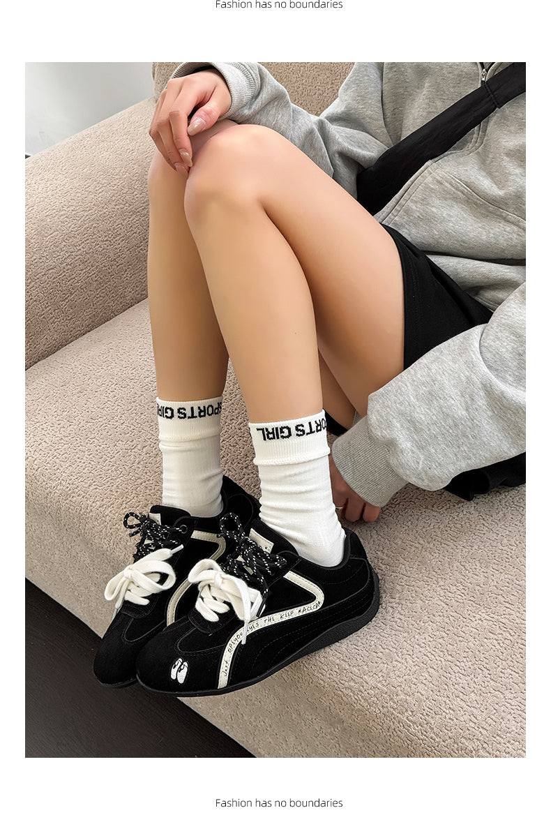Cat and Sofa Fried Cat Black Thin-soled Racing Shoes