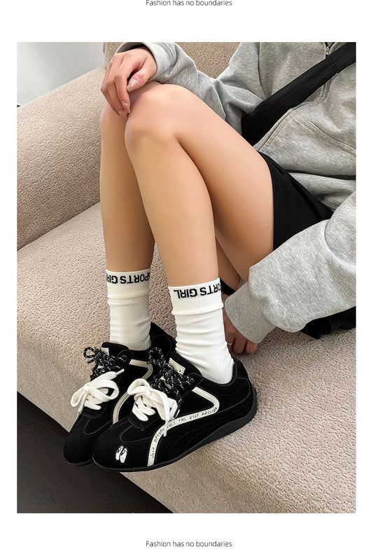 Cat and Sofa Fried Cat Black Thin-soled Racing Shoes