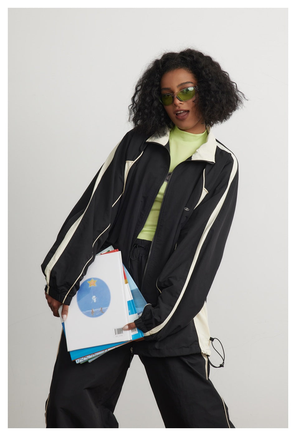 American casual retro sports jacket stand collar jacket