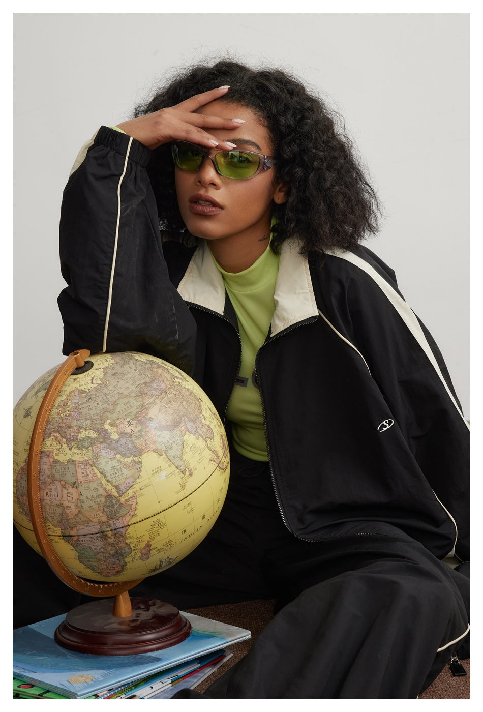 American casual retro sports jacket stand collar jacket