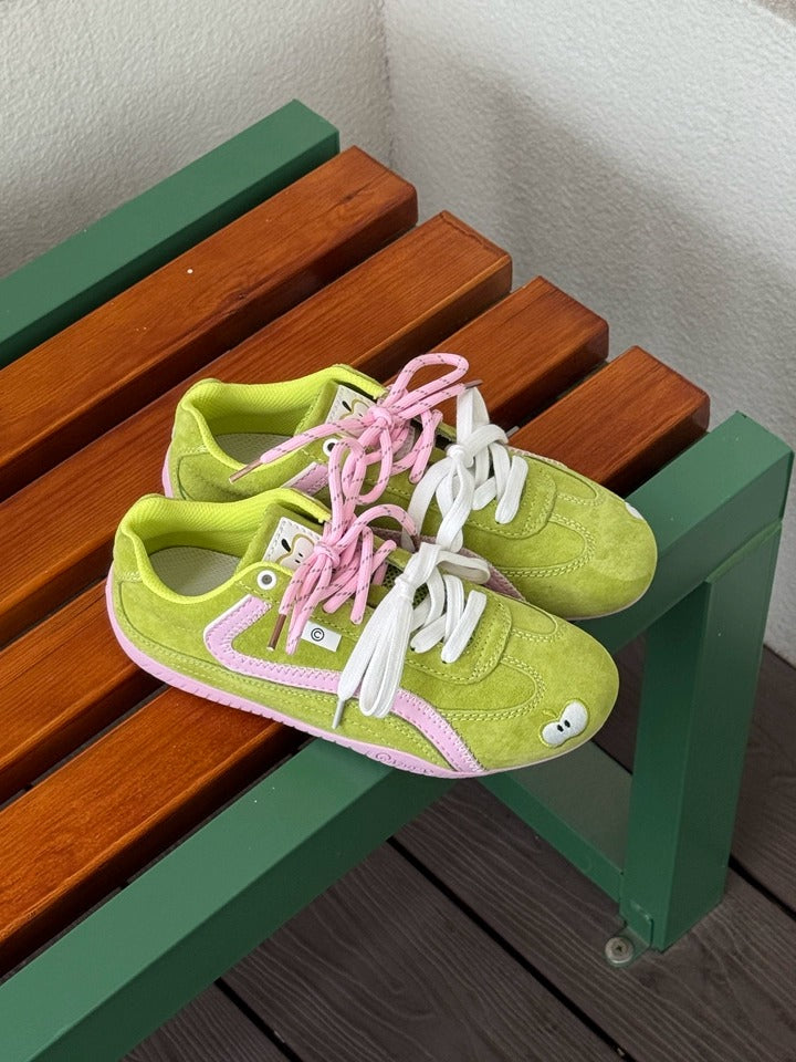 Retro green Shoes Women All-match Racing Shoes