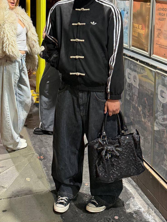 Black Suede Tang-Style Jacket