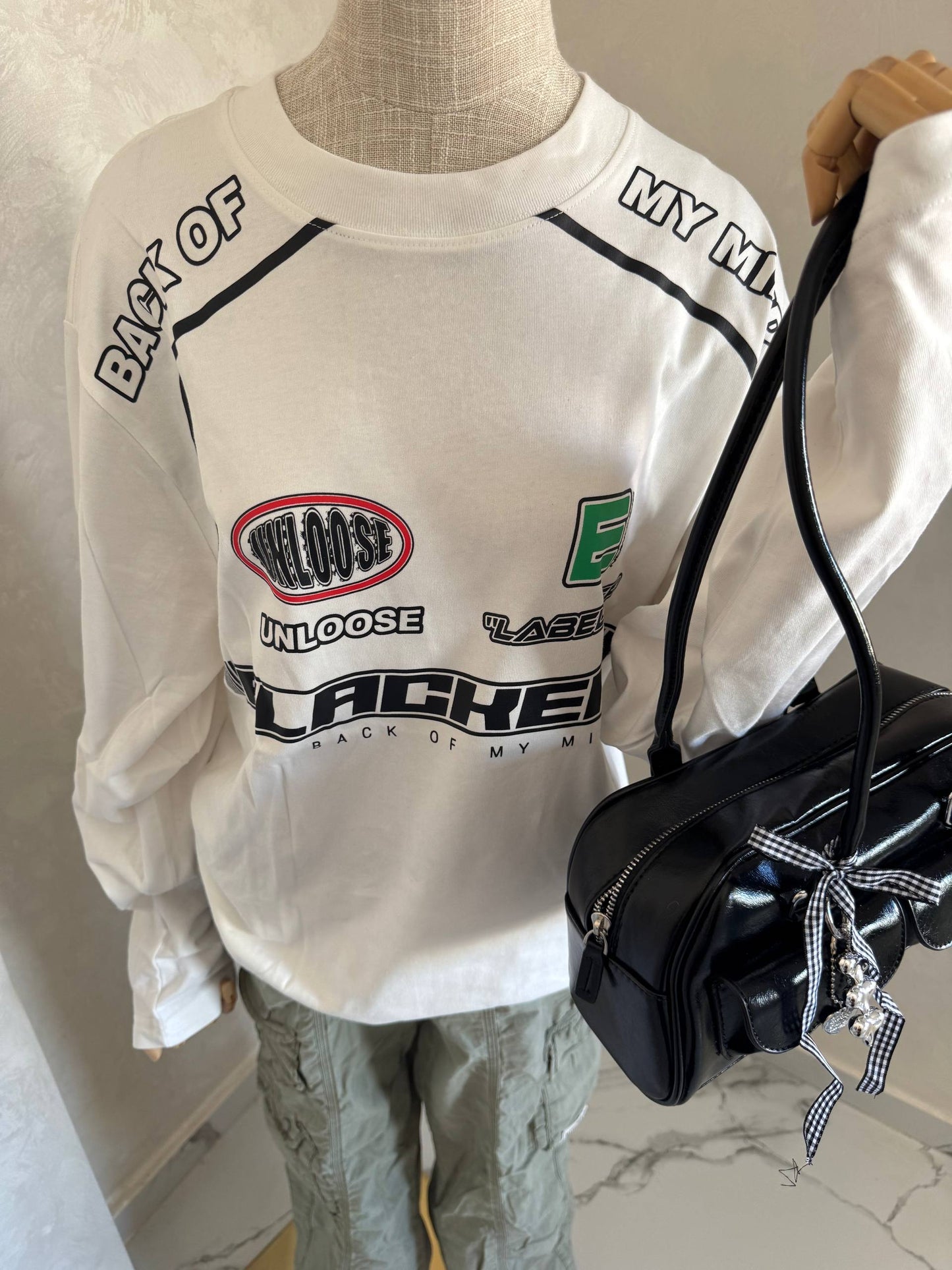 American Fashion Brand Original Same Style Motorcycle Loose Blouse