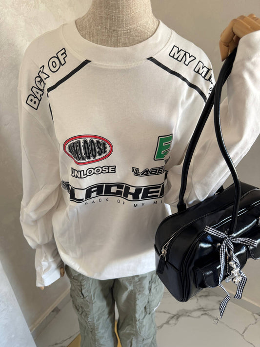 American Fashion Brand Original Same Style Motorcycle Loose Blouse