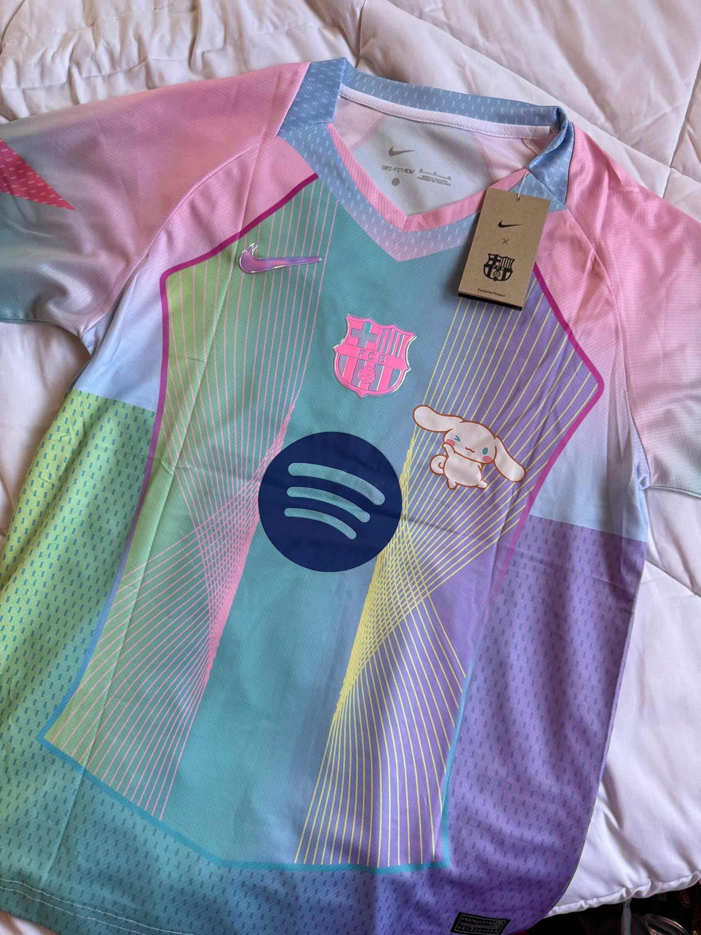 FC Barcelona Pastel Special Edition Jersey – Cinnamoroll Style