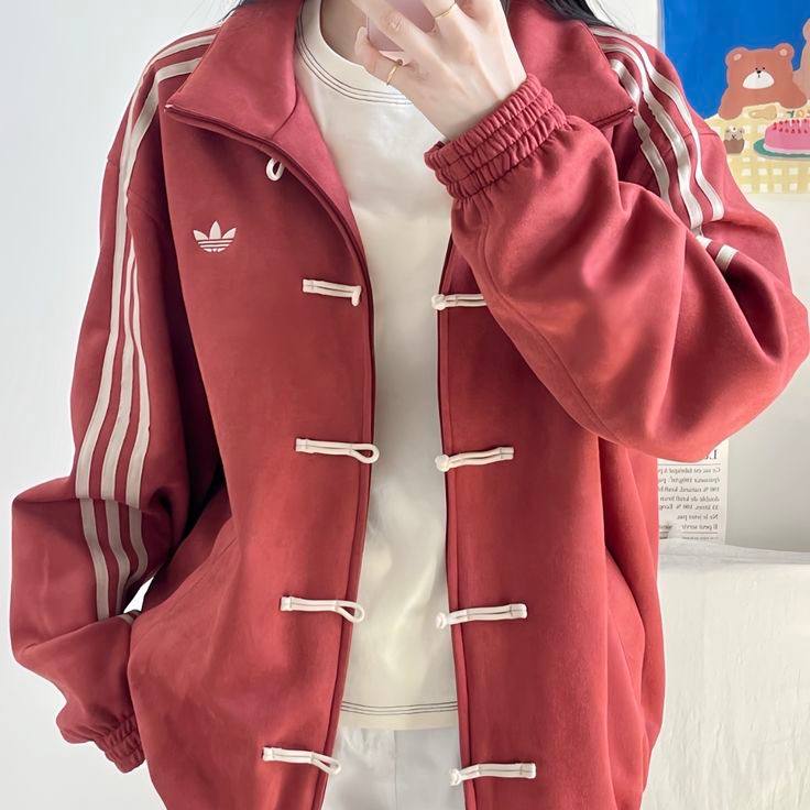 Red Suede Tang-Style Jacket